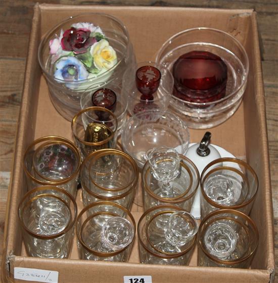 Mixed glassware etc